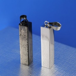 Moderigtigt Kubisk Titanium Par Halskæde Vedhæng