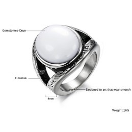 Sælger Godt Over Hele Verden Overdreven Onyx Titanium Ring
