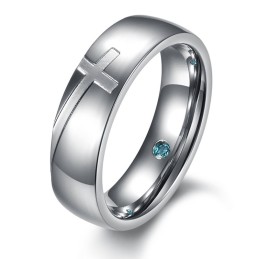 At Nyde Et Højt Omdømme I Ind- Og Udland Cross Titanium Ring Til Elskere