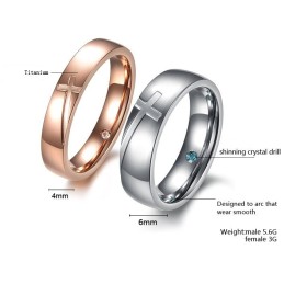 At Nyde Et Højt Omdømme I Ind- Og Udland Cross Titanium Ring Til Elskere
