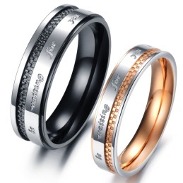 At Nyde Et Højt Omdømme I Ind- Og Udland Gitter Titanium Ring Til Elskere