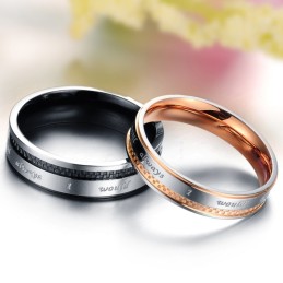 At Nyde Et Højt Omdømme I Ind- Og Udland Gitter Titanium Ring Til Elskere