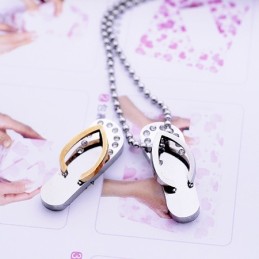 Moderigtige Gaveidéer Til Kæresten Flip-Flops Med Titanium Halskæder Vedhæng