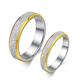 Fremragende Kvalitet Scrub Titanium Ring Til Elskere