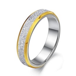 Fremragende Kvalitet Scrub Titanium Ring Til Elskere
