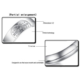 Høj Kvalitet Kæreste Titanium Ring Til Elskere Med Rhinsten