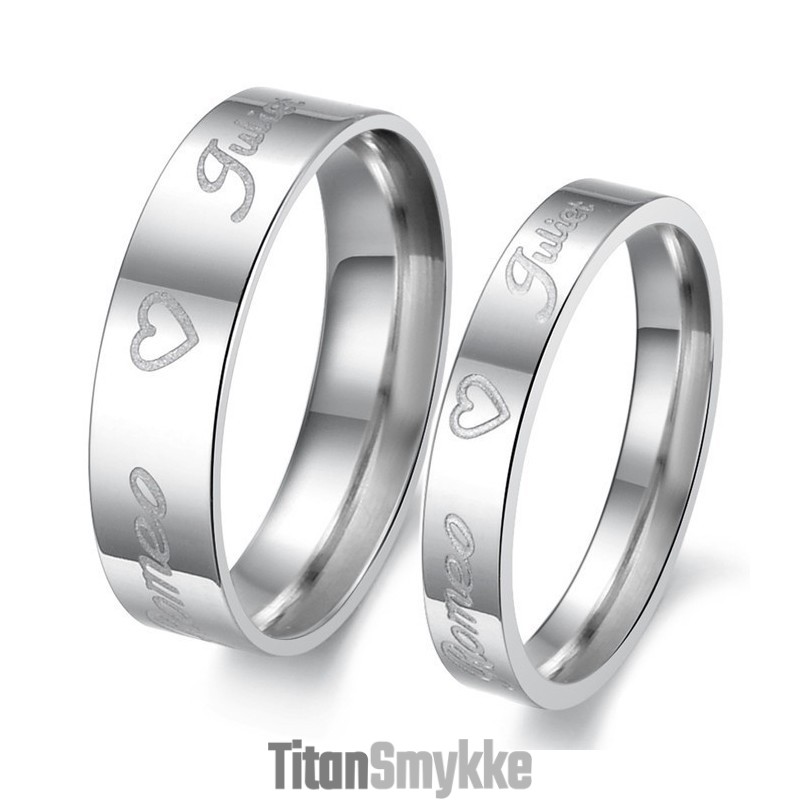 Pålidelig Ydeevne Sweetheart Titanium Ring Til Elskere