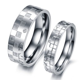 Sælger Godt Over Hele Verden Puzzle Titanium Ring Til Elskere
