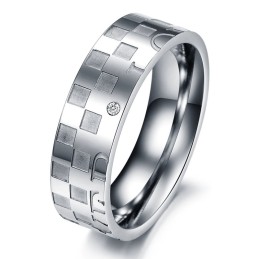 Sælger Godt Over Hele Verden Puzzle Titanium Ring Til Elskere