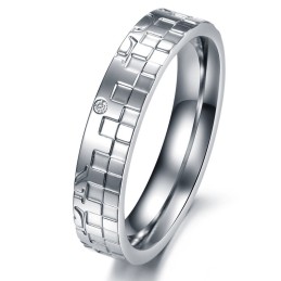 Sælger Godt Over Hele Verden Puzzle Titanium Ring Til Elskere