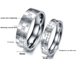 Sælger Godt Over Hele Verden Puzzle Titanium Ring Til Elskere