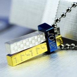 Ny Stil Mode Farve Par Titanium Vedhæng Halskæde