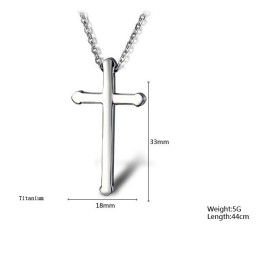 Sælger Godt Over Hele Verden Cross Titanium Halskæde