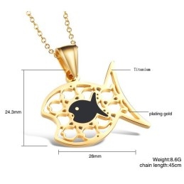 Kvalitets- Og Kvantitetssikret Fiskeformet Titanhalskæde