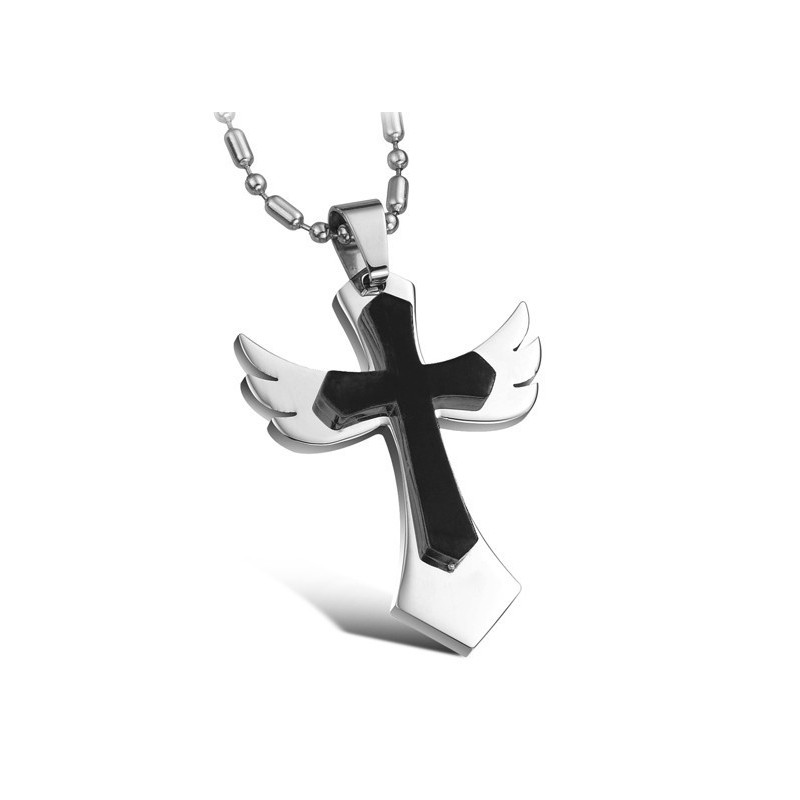 Stabil Kvalitets Kors Titanium Halskæde