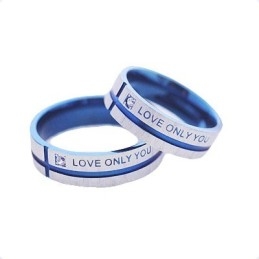 Elsker Kun Dig Titanium Par Rigtig Ring