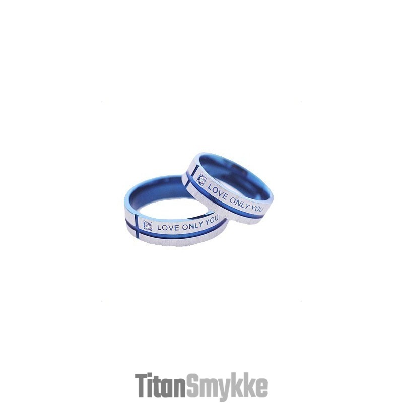 Elsker Kun Dig Titanium Par Rigtig Ring