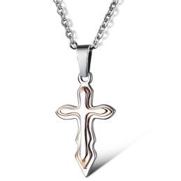 Sælger Godt Over Hele Verden Cross Titanium Halskæde