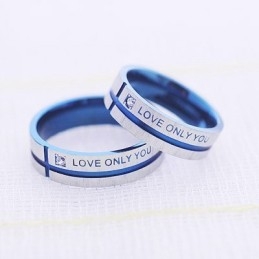 Elsker Kun Dig Titanium Par Rigtig Ring