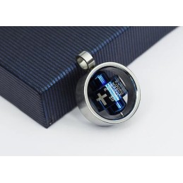 Cool Fashion Cross Ring Herre Titanium Vedhæng Og Halskæde