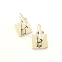 Titanium Og Sort Ip-Belagte Firkantede Manchetknapper