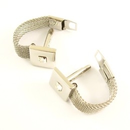 Specielt Designede Titanium Manchetknapper Med Diamanter