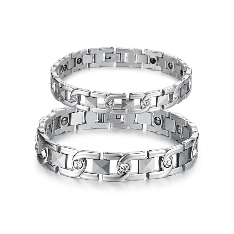 Bredt Udvalg Af Anti-Træthed Titanium Armbånd Til Elskere