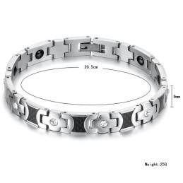 Titanium Armbånd Af Overlegen Kvalitet Til Elskere Med Rhinsten