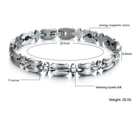 Titanium Lodestone Armbånd Af Høj Kvalitet