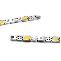 Titanium-Lodestenarmbånd Af Overlegen Kvalitet Til Elskere Med Rhinsten