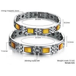 Pålidelig Kvalitets Sundhed Titanium Lodestone Armbånd Til Elskere