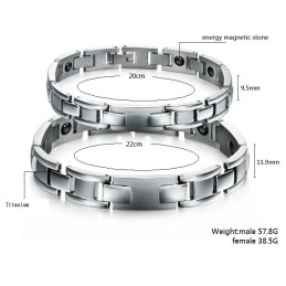 Fremragende Kvalitet Sundhed Titanium Lodestone Armbånd Til Elskere