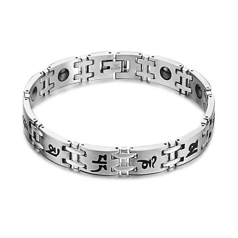 Stabil Kvalitets Titanium Lodestone Armbånd Til Mænd