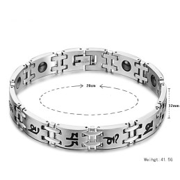 Stabil Kvalitets Titanium Lodestone Armbånd Til Mænd