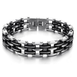 Kvalitets- Og Kvantitetssikret Titanium Silikone Armbånd Til Mænd