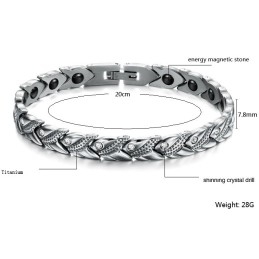 Verdensomspændende Berømt Sundheds-Titanium-Lodestone-Armbånd