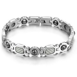 Dronningen Af Kvalitetssundhed Titanium Lodestone Armbånd