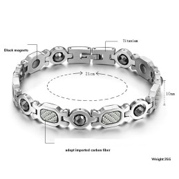 Dronningen Af Kvalitetssundhed Titanium Lodestone Armbånd