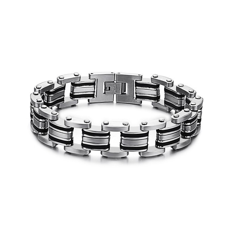 Stabil Kvalitet Klassisk Titanium Silikone Armbånd Til Mænd