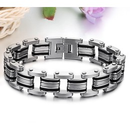 Stabil Kvalitet Klassisk Titanium Silikone Armbånd Til Mænd