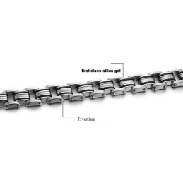 Stabil Kvalitet Klassisk Titanium Silikone Armbånd Til Mænd