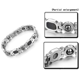 Stabil Kvalitets Titanium Lodestone Armbånd Til Mænds Sundhed