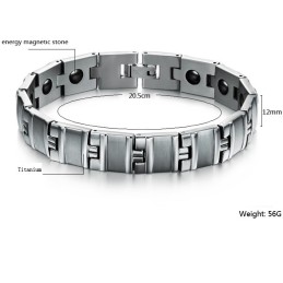 Fremragende Kvalitet Anti-Træthed Titanium Lodestone Armbånd Til Mænd