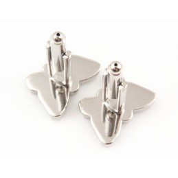 Sommerfugle-Titanium Manchetknapper Med Diamanter