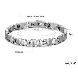 Komplet Specifikationer Sweetheart Titanium Armbånd