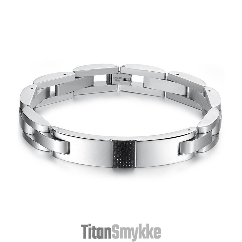Dronningen Af Kvalitet, Sort Kulfiber Titanium Armbånd Til Mænd