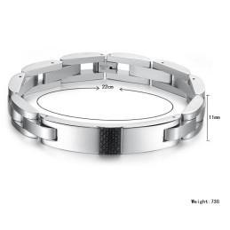 Dronningen Af Kvalitet, Sort Kulfiber Titanium Armbånd Til Mænd