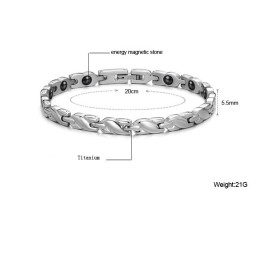Nem At Bruge Titanium Lodestone Armbånd Til Kvinders Sundhed