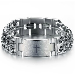 Nem At Bruge Herre Kors Titanium Armbånd