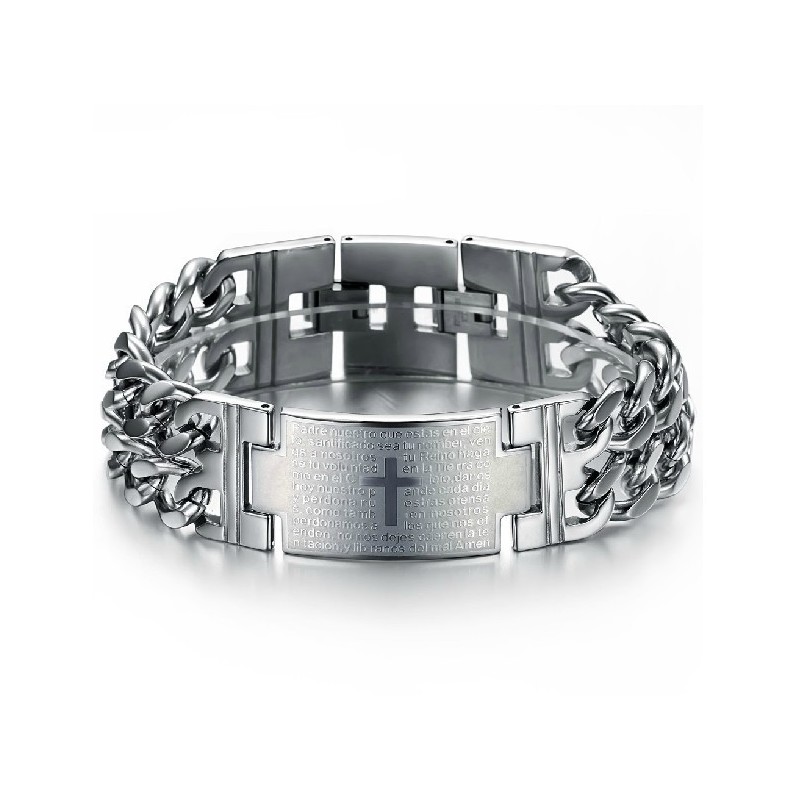 Nem At Bruge Herre Kors Titanium Armbånd